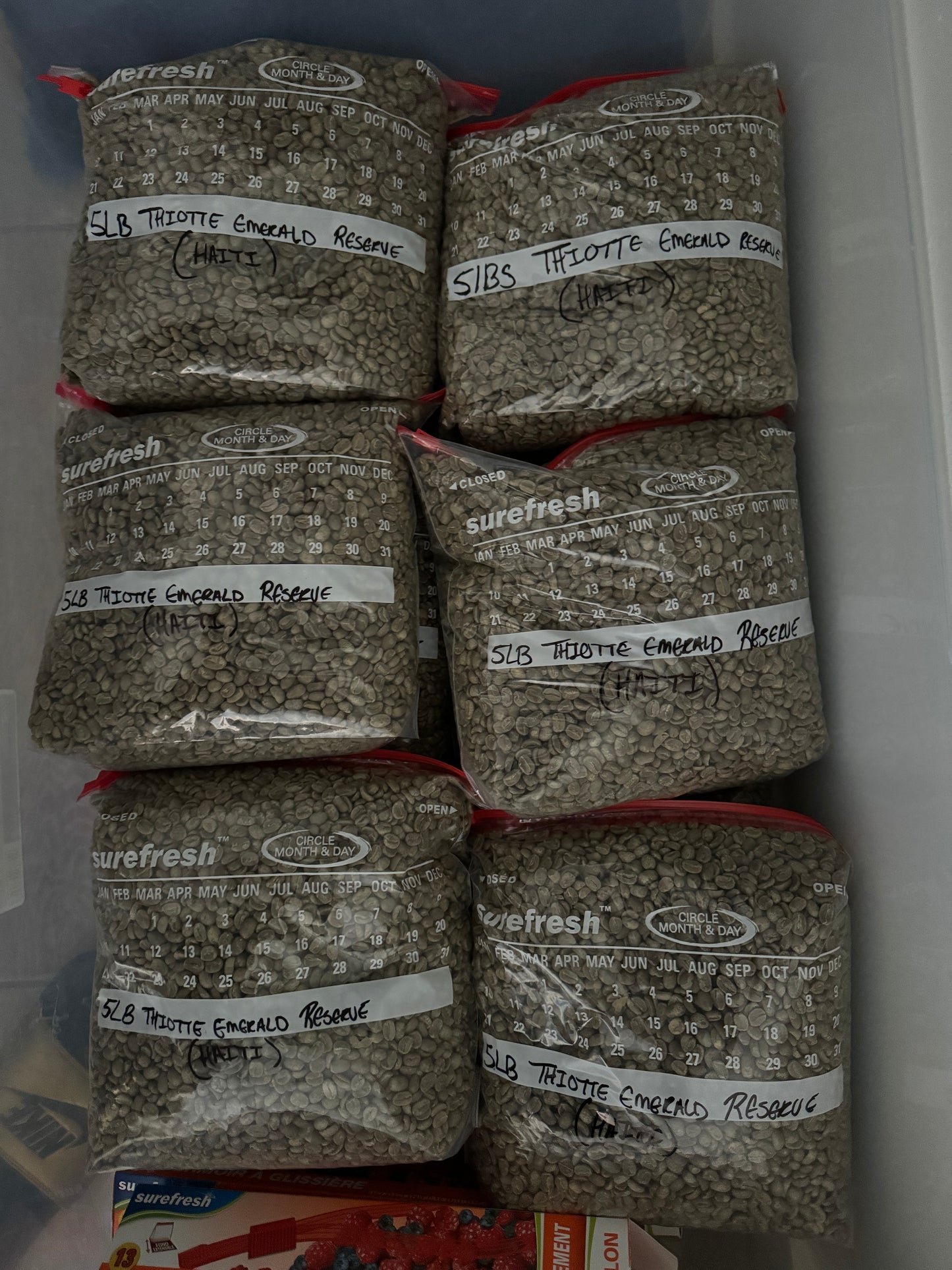 Green coffee beans