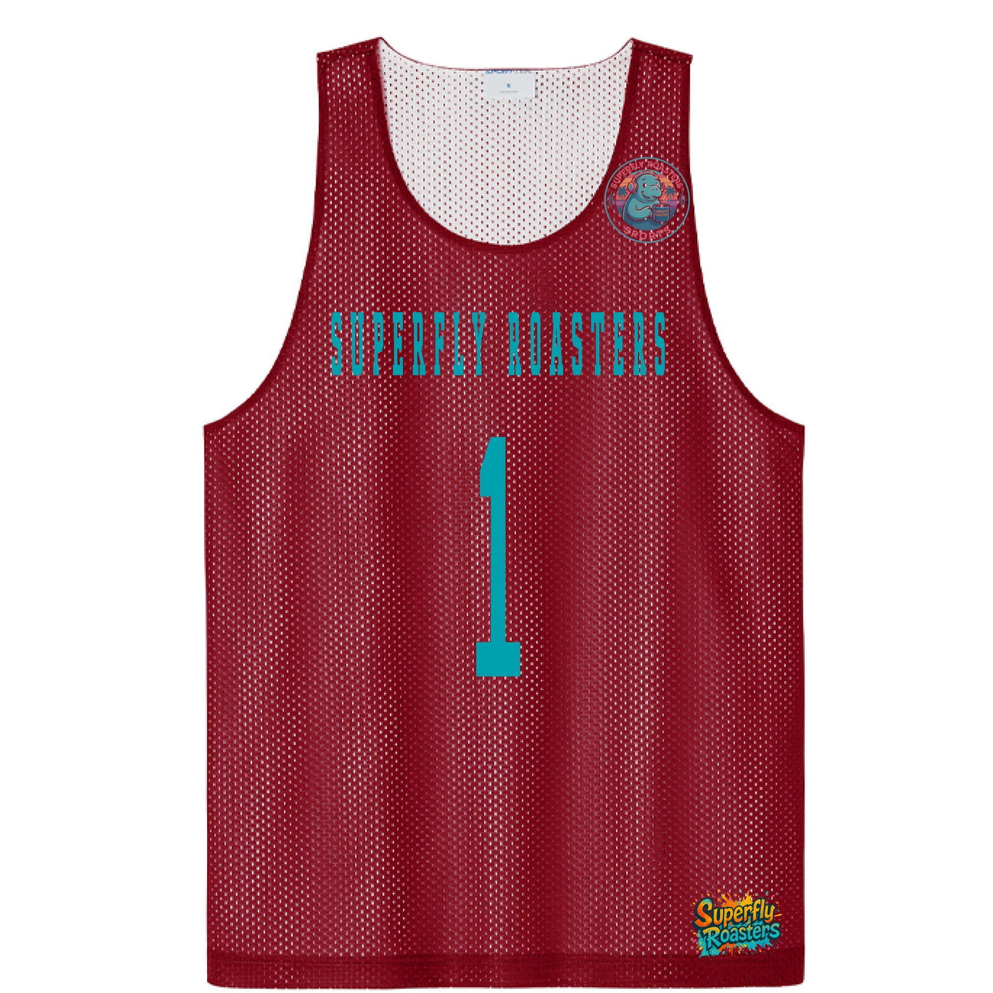 Deep Red/ White - FRONT